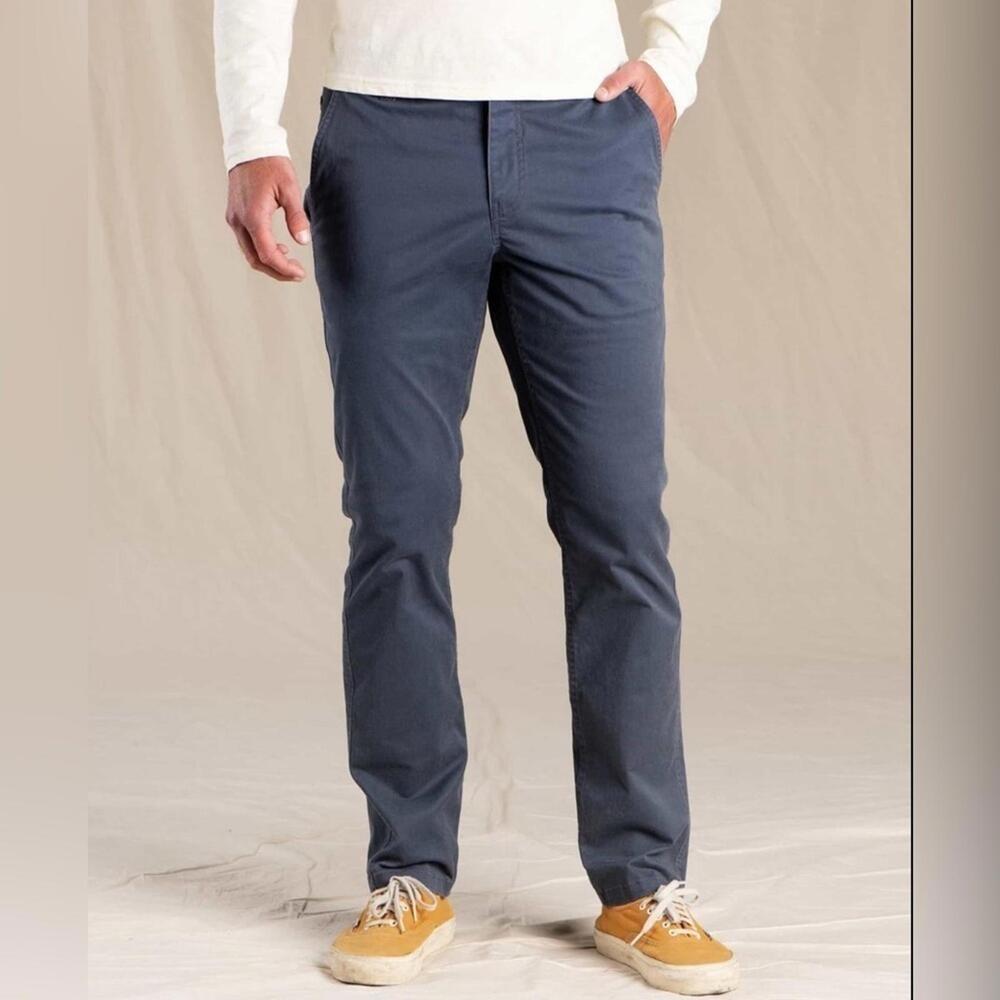 NWT Toad&Co Navy Blue Organic Cotton Blend Mission Ridge Lean Pants Chinos 31x34
